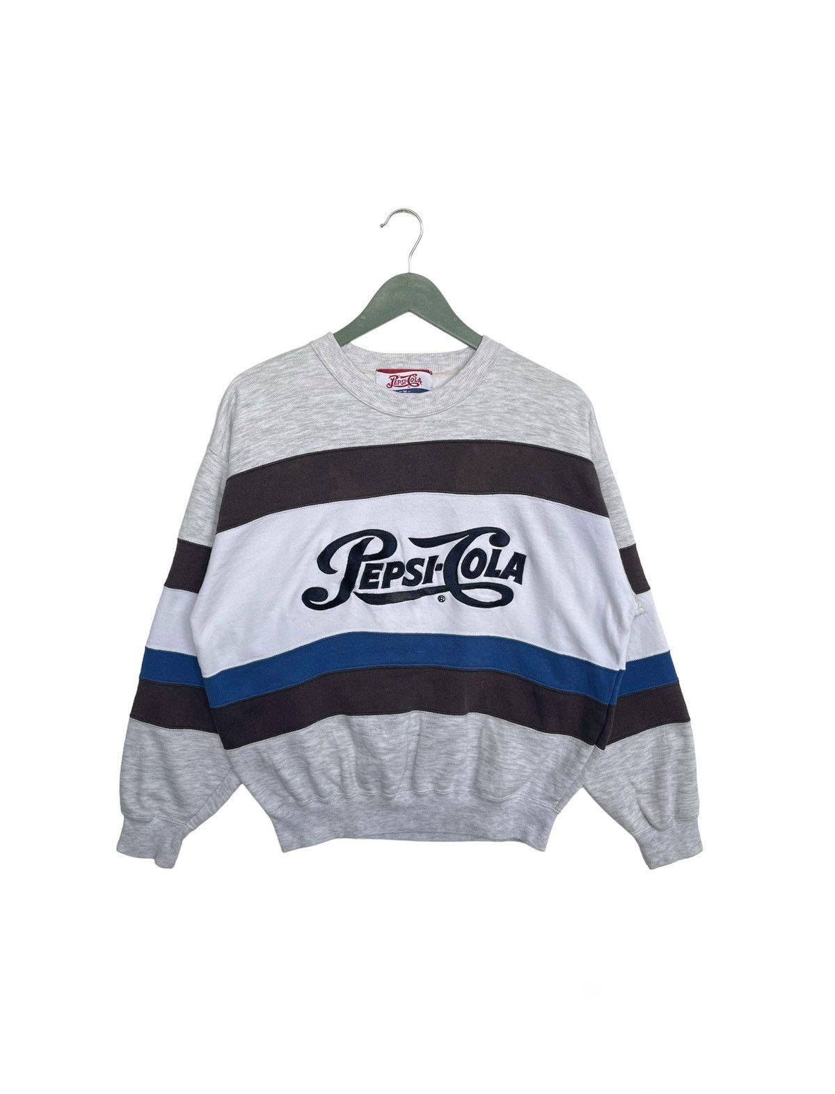 image of Coca Cola x Pepsi Vintage 3 Tones Pepsicola Sweatshirt in Mix, Men's (Size Medium)