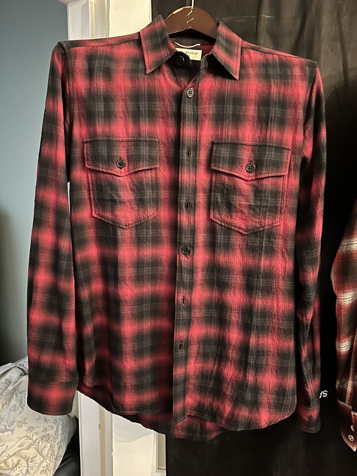 Saint laurent shop red flannel