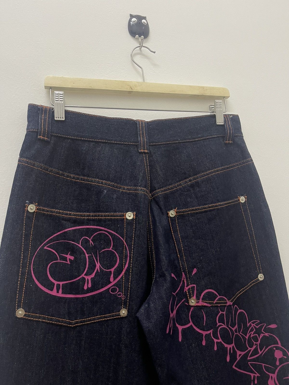 Hysteric Glamour Rare Vintage OCTOPUS ARMY Graffiti Pop Art Japan Denim Jeans Size US 31 - 3 Thumbnail