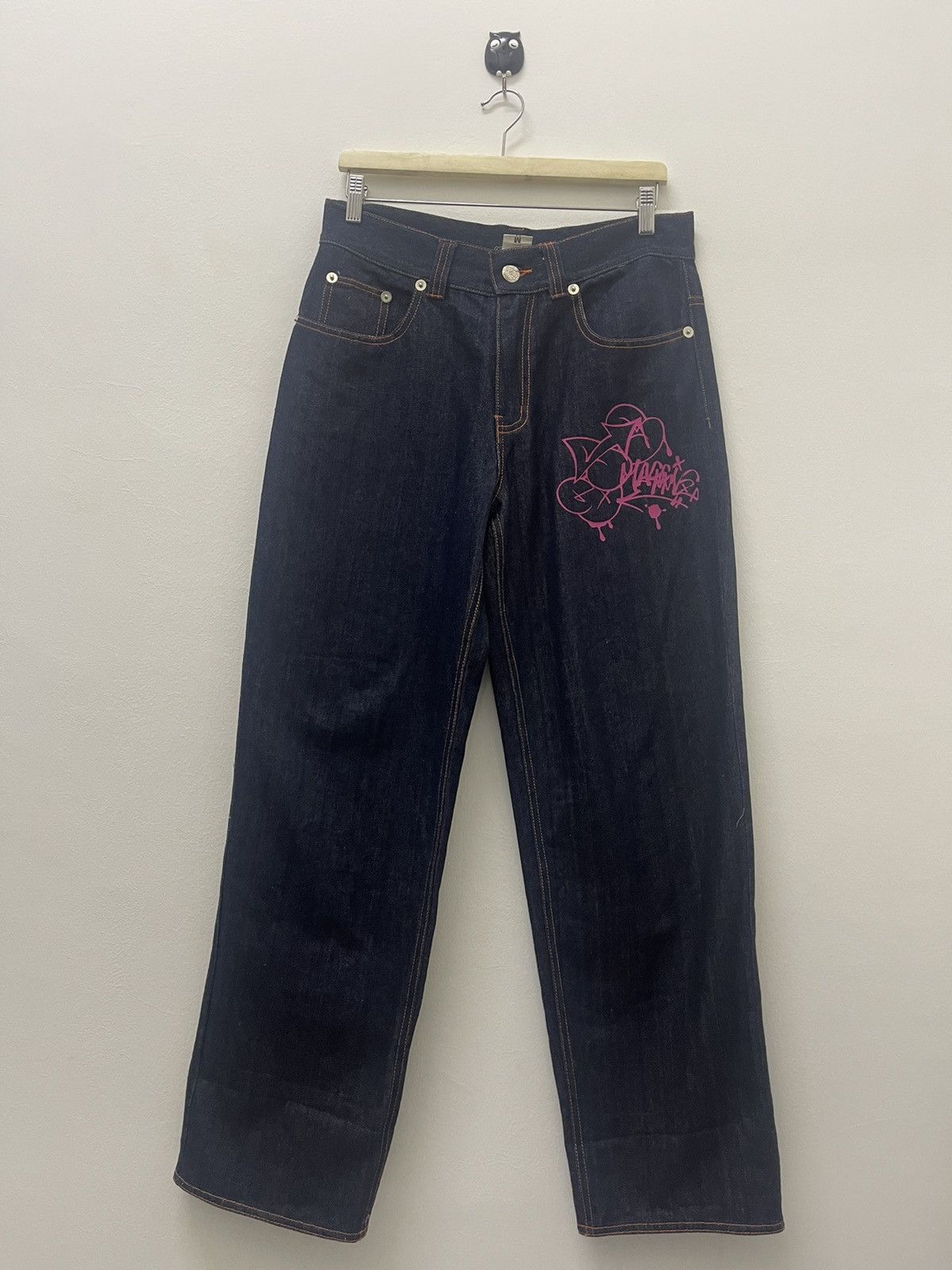 Hysteric Glamour Rare Vintage OCTOPUS ARMY Graffiti Pop Art Japan Denim Jeans Size US 31 - 4 Thumbnail