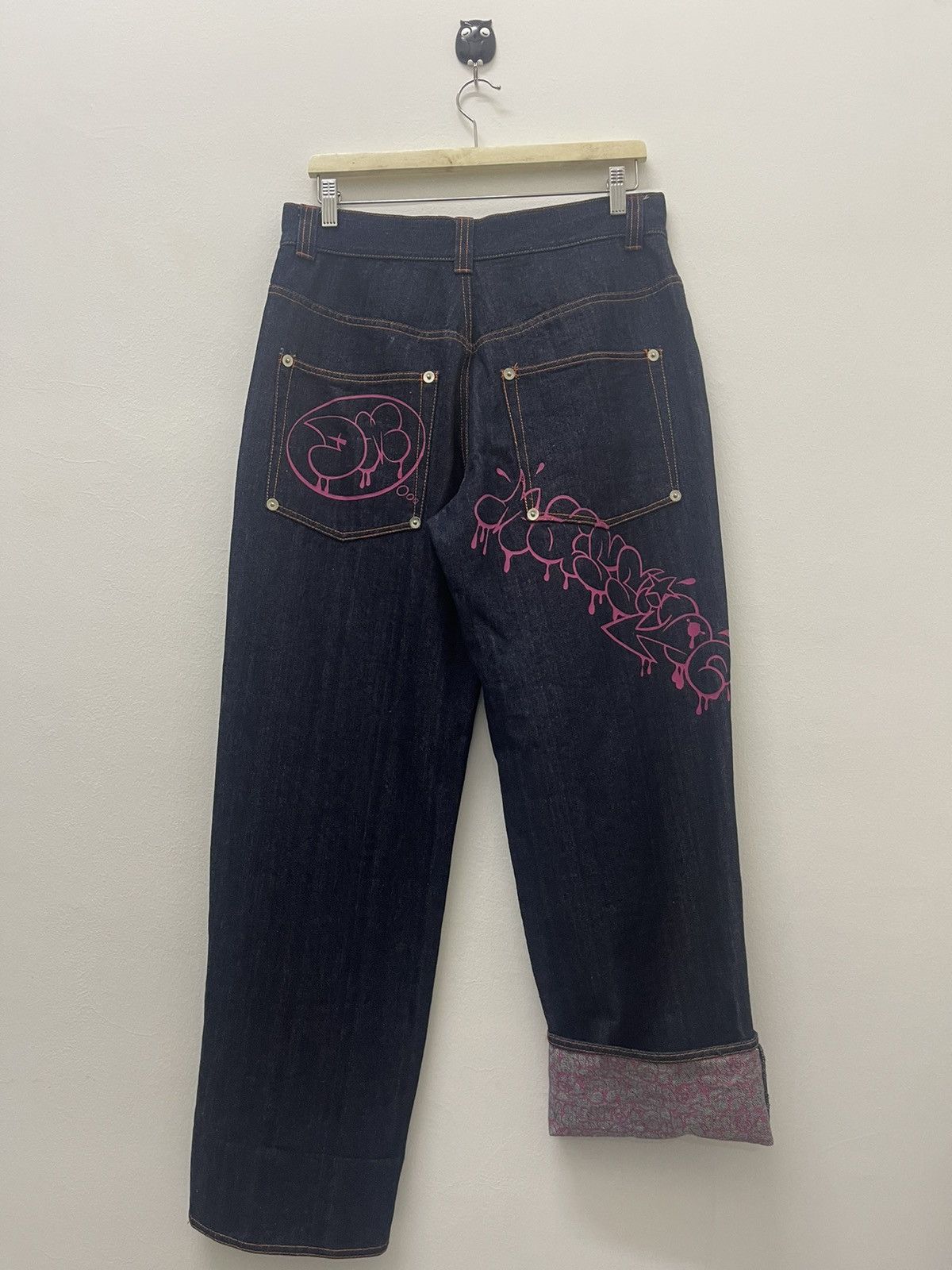 Image of Vintage Octopus Army Graffiti Pop Art Japan Denim Jeans, Men's (Size 31)