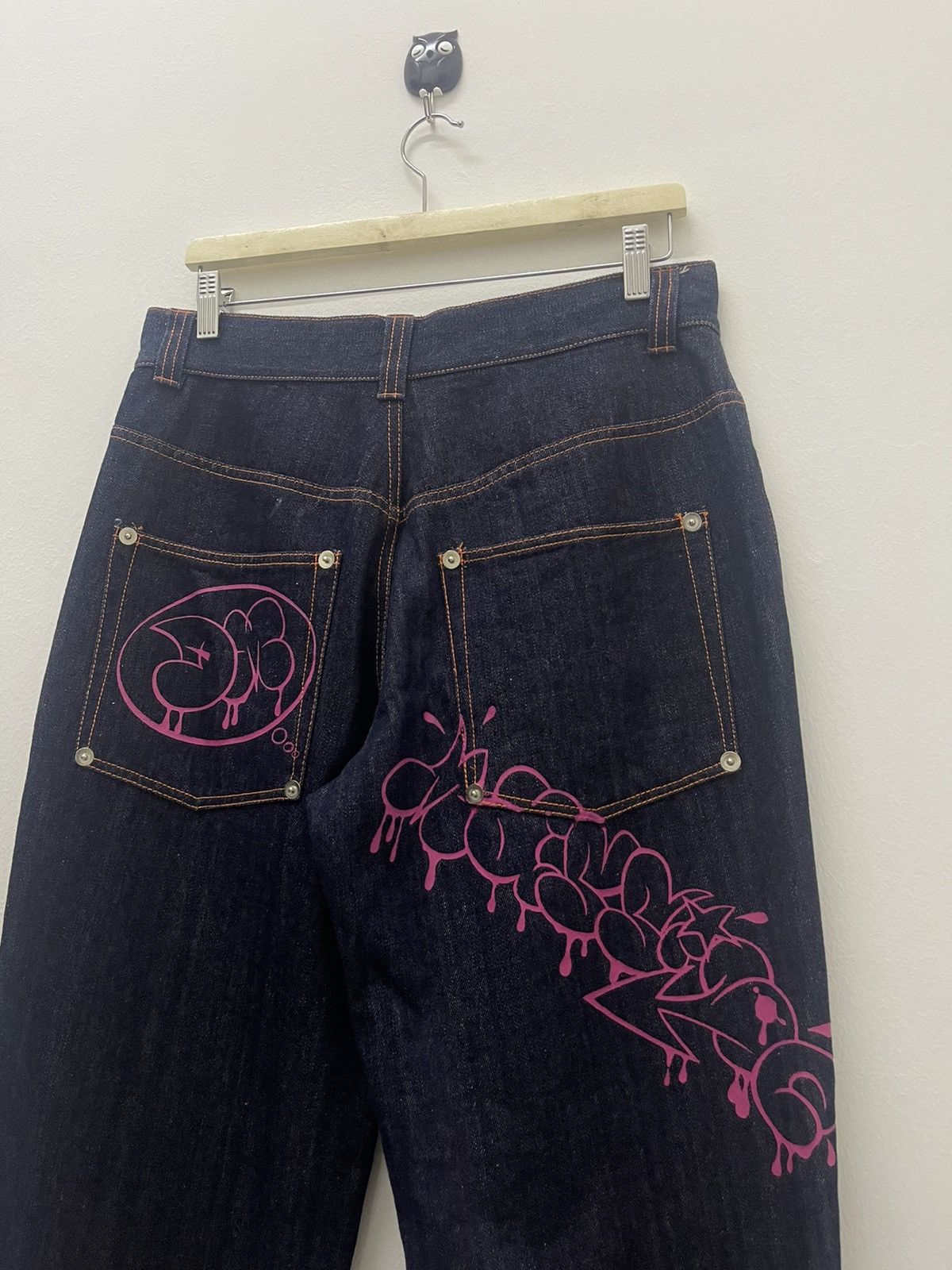 Hysteric Glamour Rare Vintage OCTOPUS ARMY Graffiti Pop Art Japan Denim Jeans Size US 31 - 2 Thumbnail