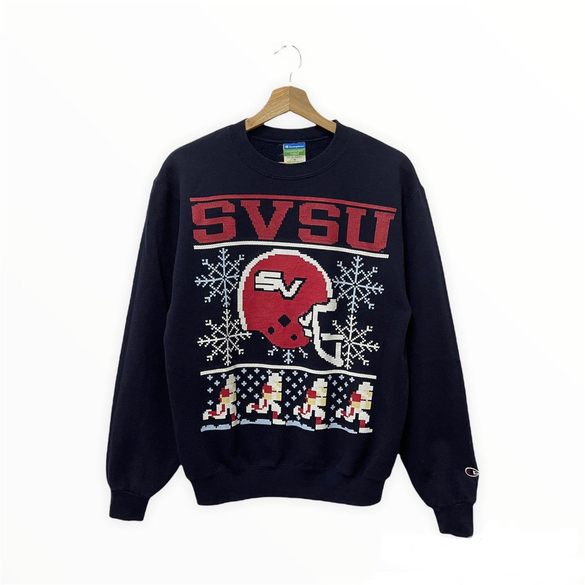 Champion × Japanese Brand × Vintage Vintage Champion SVSU Big Logo Sweatshirt Size US S / EU 44-46 / 1 - 1 Thumbnail