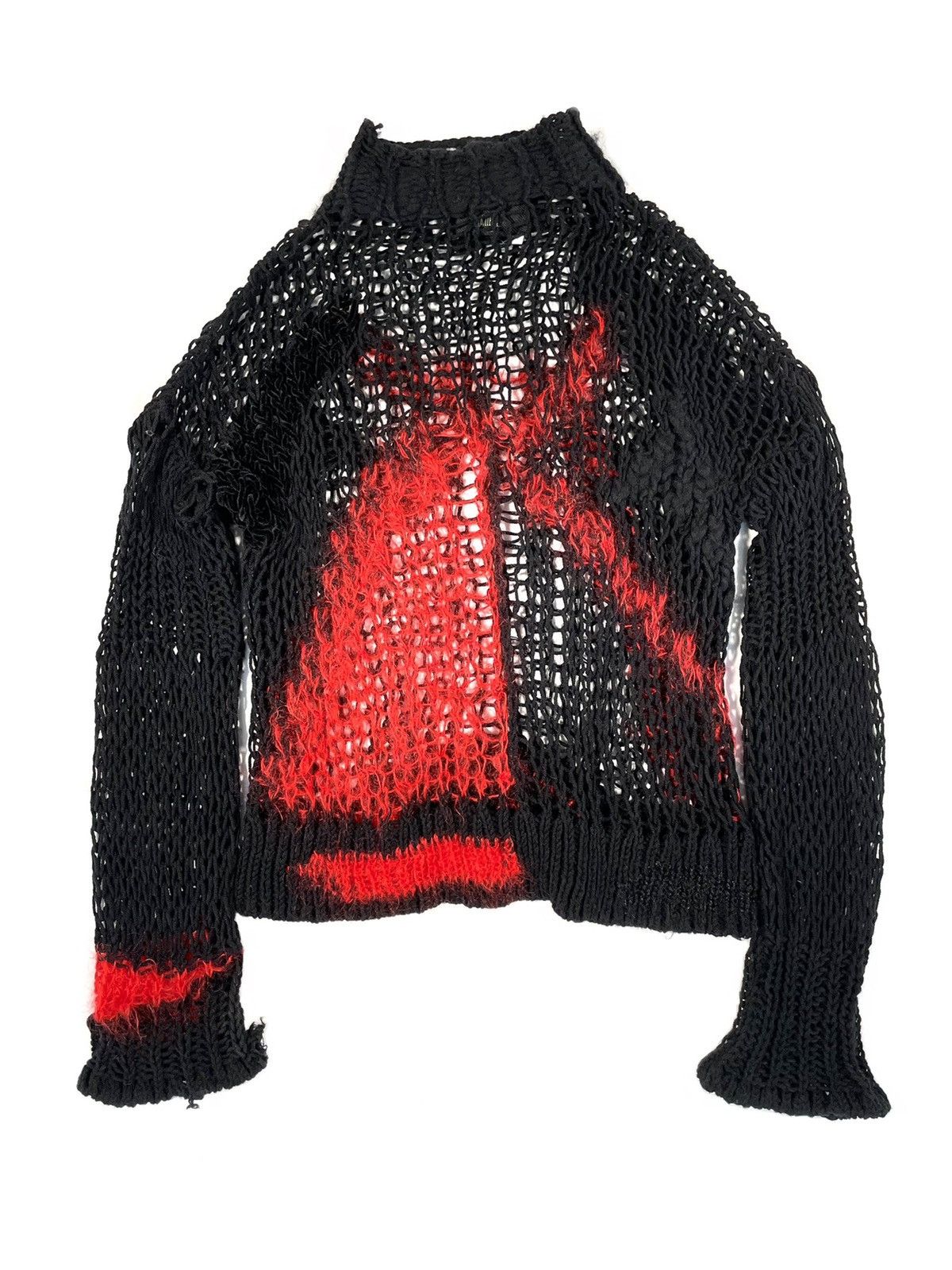 Jean Paul Gaultier FW2007 mohair knit punk asymmetrical sweater archive wool Size US M / EU 48-50 / 2 - 2 Thumbnail