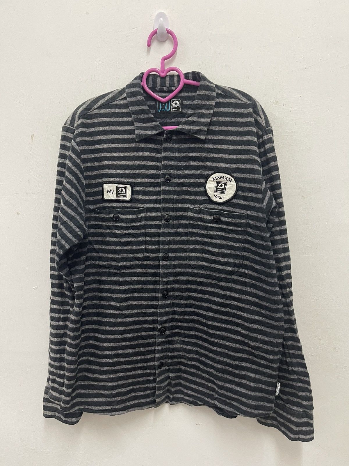 Misfits MAGICAL MOSH MISFITS MXMXM Japan Patches Striped Button Up Size US M / EU 48-50 / 2 - 1 Thumbnail