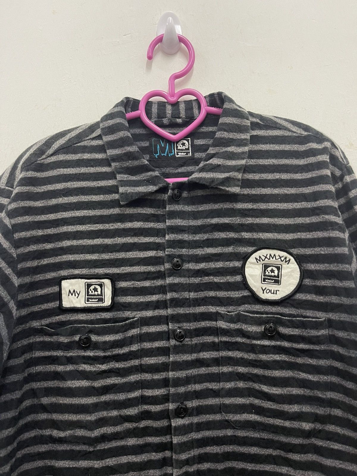 Misfits MAGICAL MOSH MISFITS MXMXM Japan Patches Striped Button Up Size US M / EU 48-50 / 2 - 2 Thumbnail