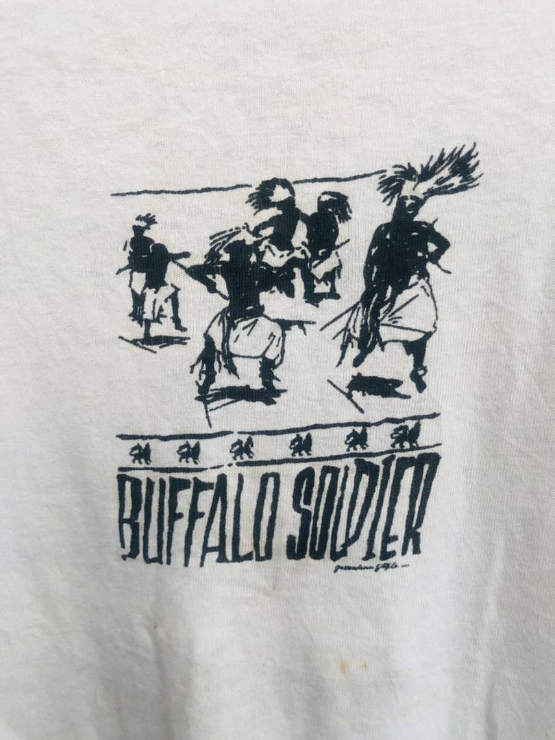 Band Tees × Vintage Vintage Bob Marley Buffalo Soldier Song Streetwear Fashion Size US L / EU 52-54 / 3 - 5 Thumbnail