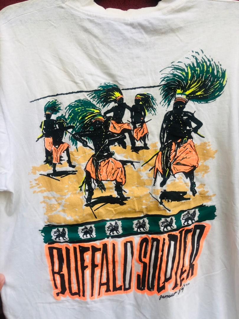 Band Tees × Vintage Vintage Bob Marley Buffalo Soldier Song Streetwear Fashion Size US L / EU 52-54 / 3 - 3 Thumbnail