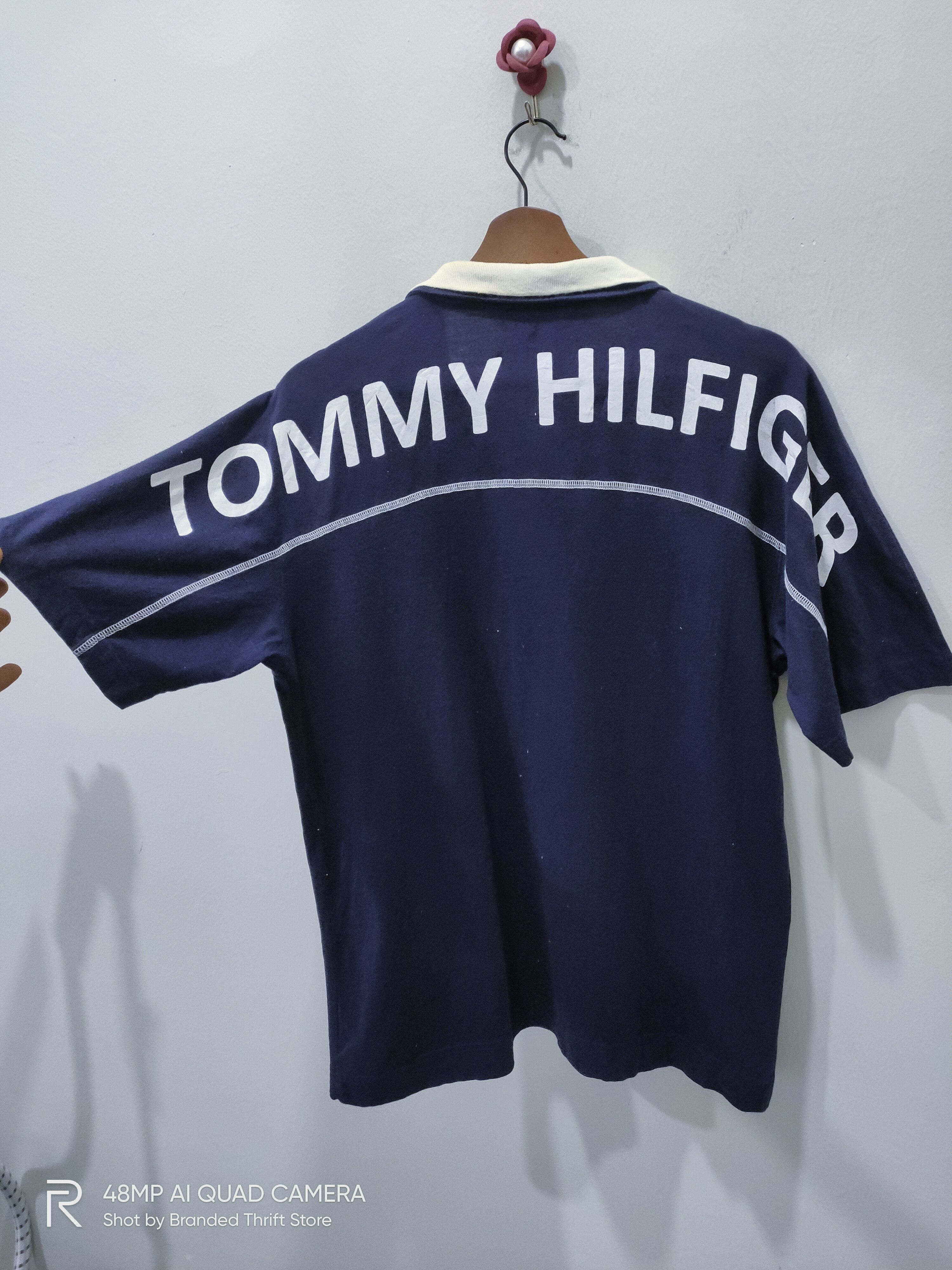 Japanese Brand TOMMY HILFIGER Double Layer Zipper Collar Luxury Polo Shirt Size US M / EU 48-50 / 2 - 7 Thumbnail