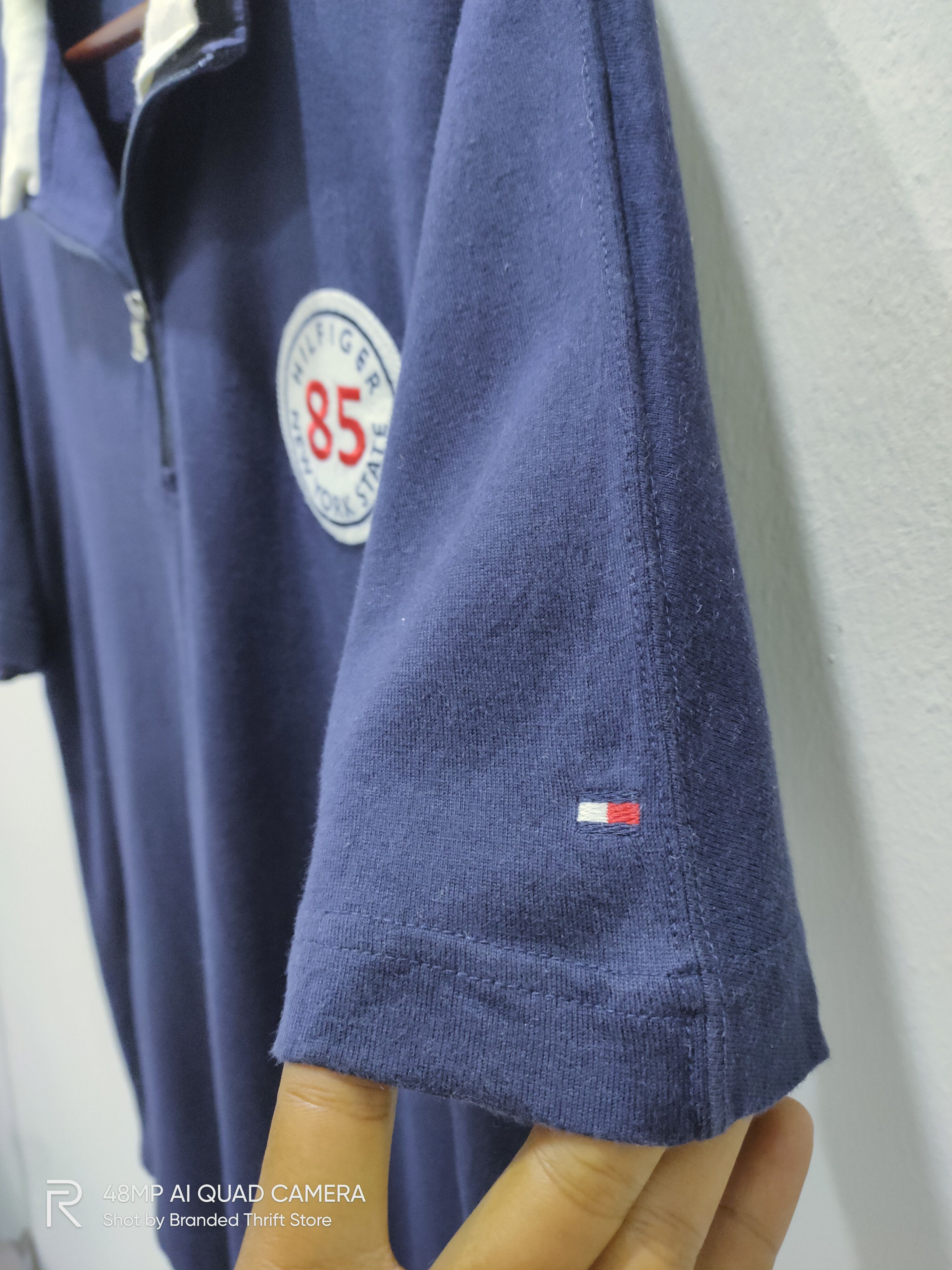 Japanese Brand TOMMY HILFIGER Double Layer Zipper Collar Luxury Polo Shirt Size US M / EU 48-50 / 2 - 3 Thumbnail