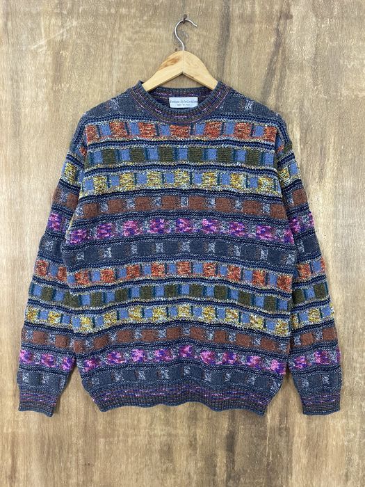 Japanese Brand Fantasie Di Settembre Multicolor Knit Sweaters