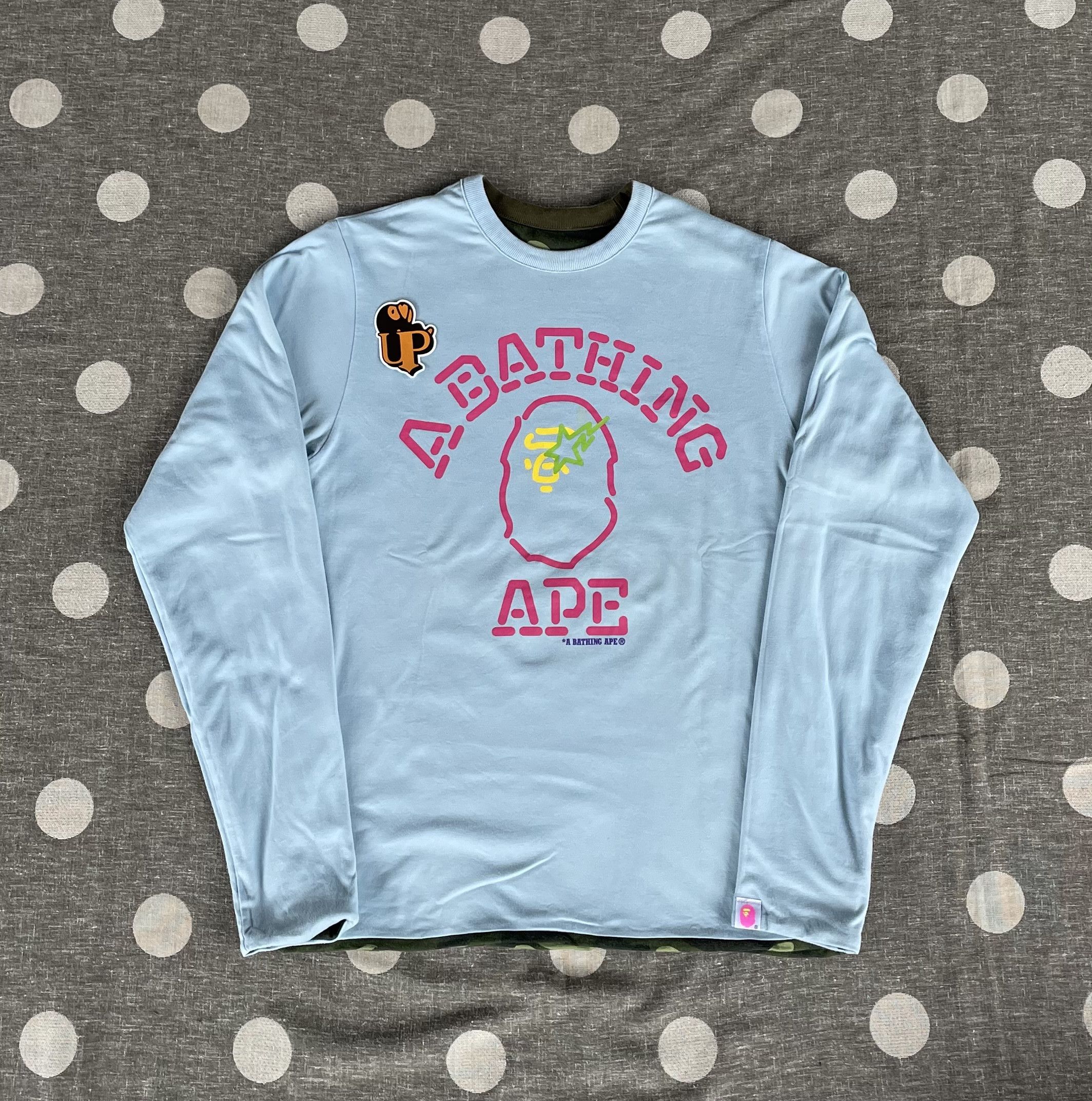 Bape OG Bape aape Reversible Long Sleeve Size US S / EU 44-46 / 1 - 5 Thumbnail
