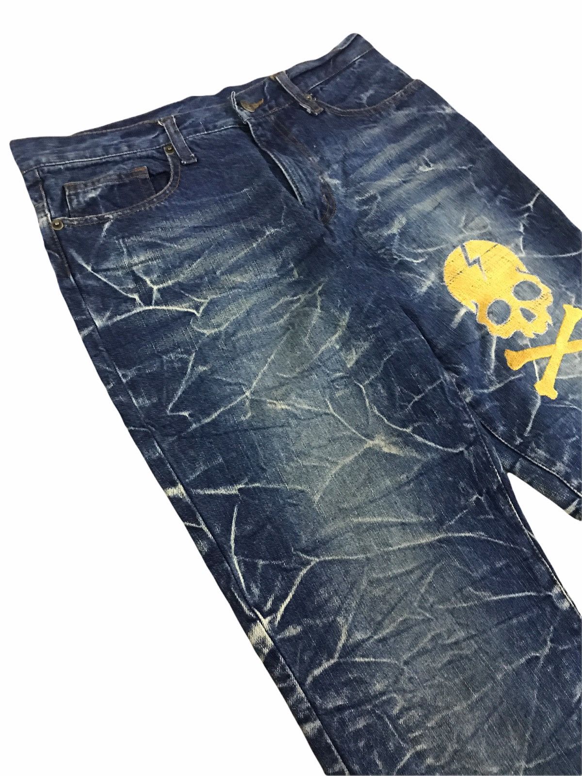 Japanese Brand Japanese Brand Sun Lucas Distressed Embroidered Skull Jeans Size US 30 / EU 46 - 5 Thumbnail