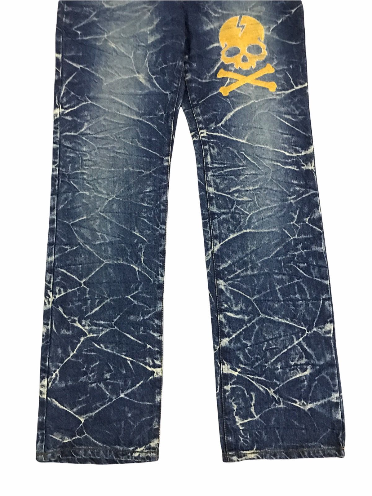 Japanese Brand Japanese Brand Sun Lucas Distressed Embroidered Skull Jeans Size US 30 / EU 46 - 6 Thumbnail