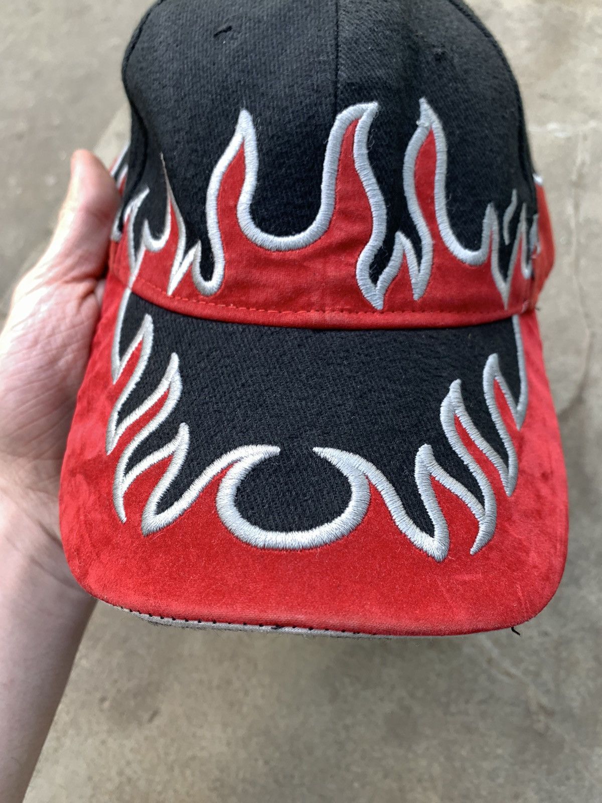 Japanese Brand Vintage Original Chillouts Head Gear y2k Inferno flames Cap Size ONE SIZE - 3 Thumbnail
