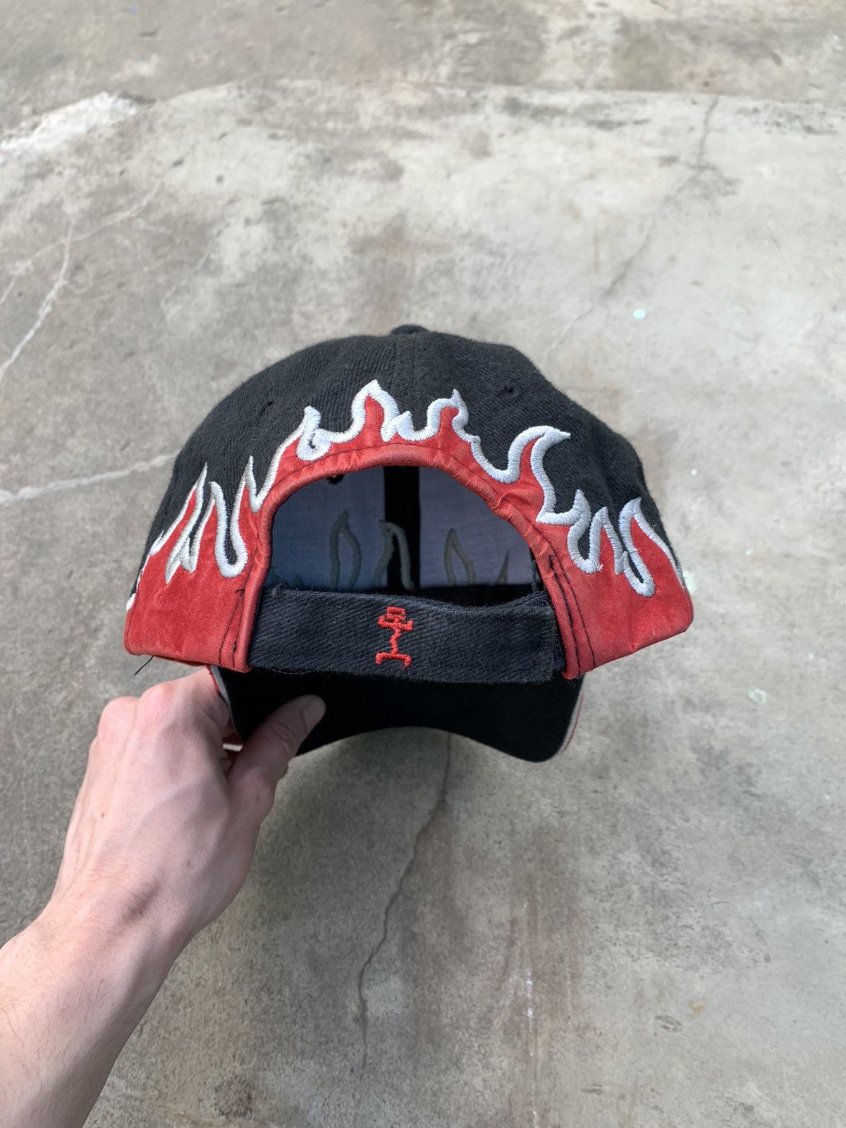 Japanese Brand Vintage Original Chillouts Head Gear y2k Inferno flames Cap Size ONE SIZE - 6 Thumbnail