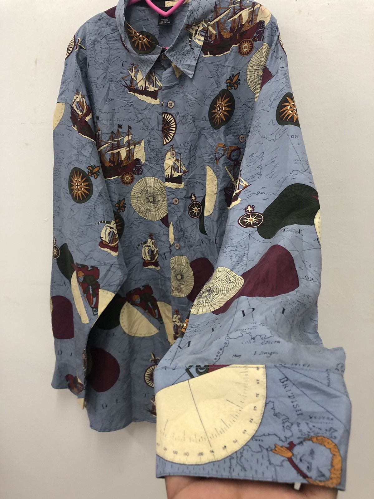 Japanese Brand Vintage SILK CLUB Full All Over Print Royalty Baroque Shirt Size US L / EU 52-54 / 3 - 4 Thumbnail