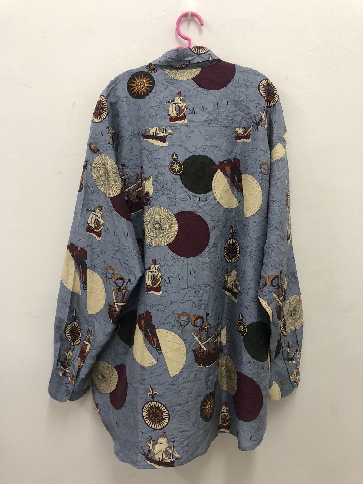 Japanese Brand Vintage SILK CLUB Full All Over Print Royalty Baroque Shirt Size US L / EU 52-54 / 3 - 6 Thumbnail