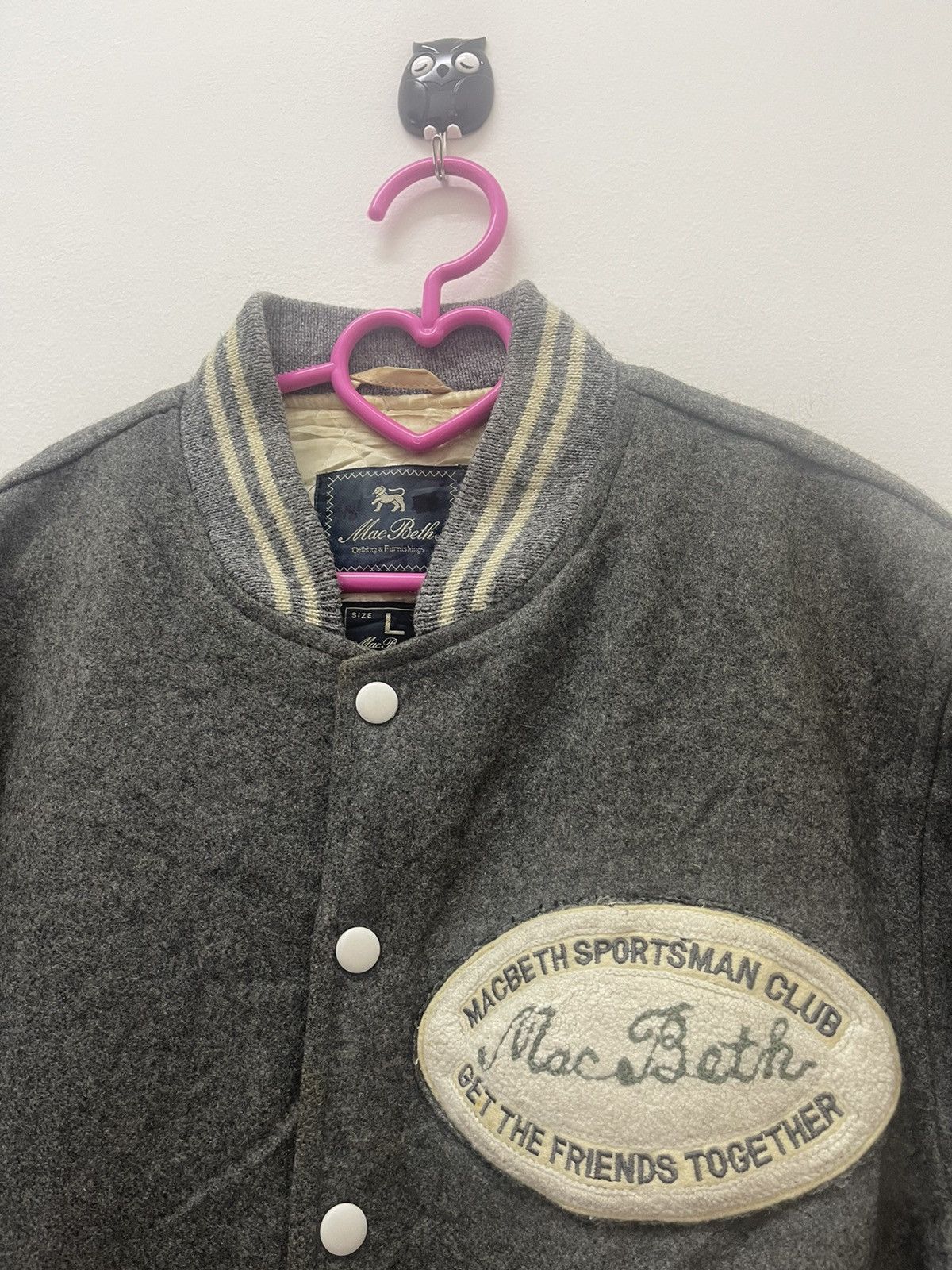 Macbeth Rare Vintage MACBETH Sportsman Club Wool Bomber Varsity Size US L / EU 52-54 / 3 - 2 Thumbnail