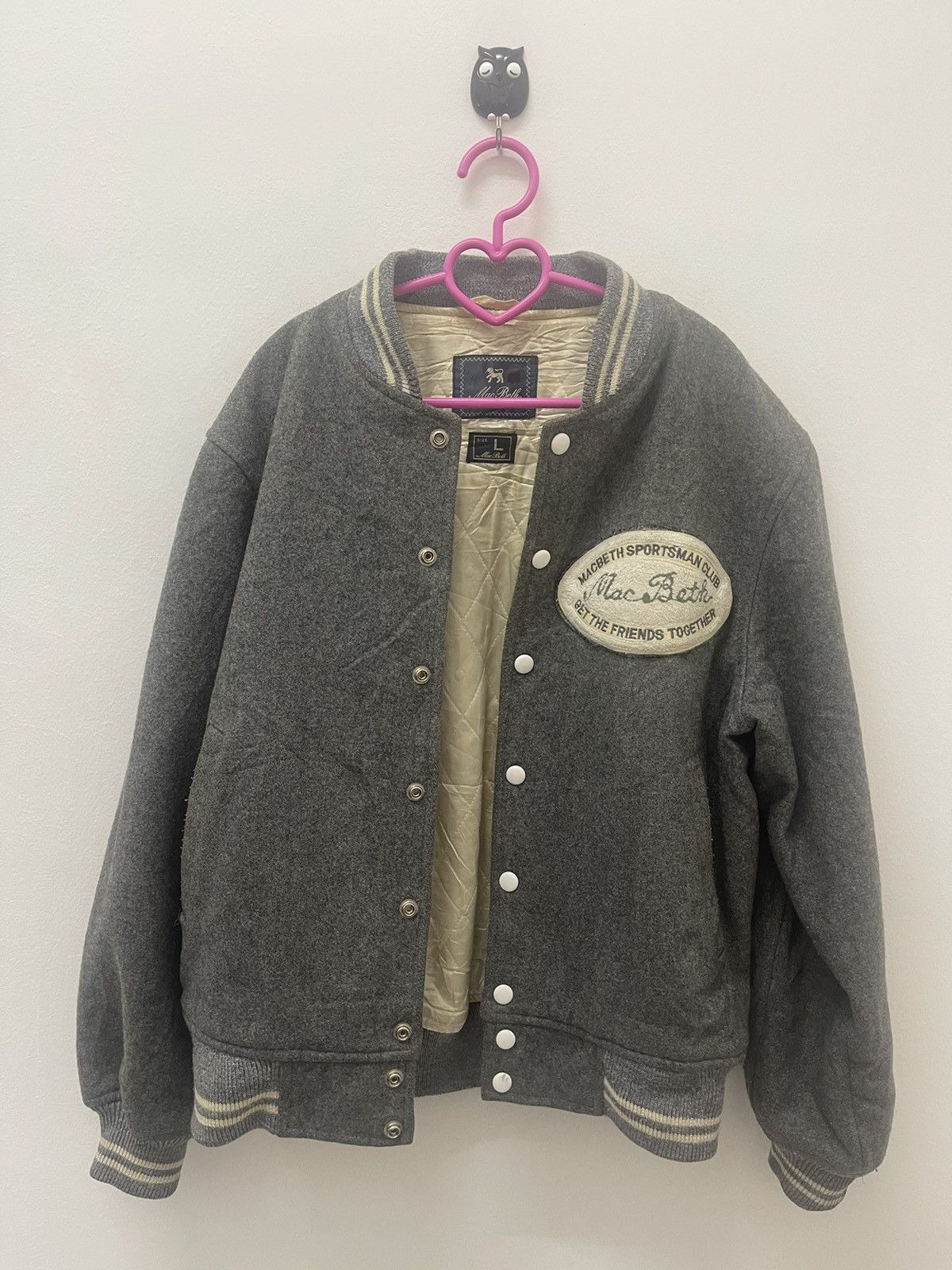 Macbeth Rare Vintage MACBETH Sportsman Club Wool Bomber Varsity Size US L / EU 52-54 / 3 - 3 Thumbnail