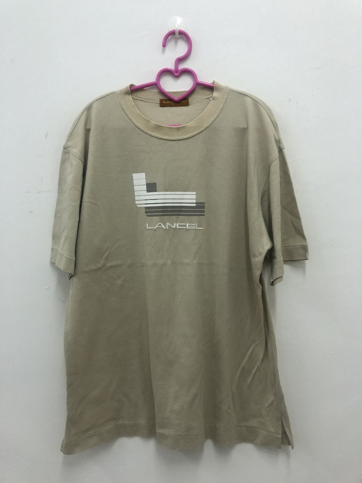 Lancel Rare 90s Vintage LANCEL Spell Out Big Logo Shirt Size US L / EU 52-54 / 3 - 1 Thumbnail