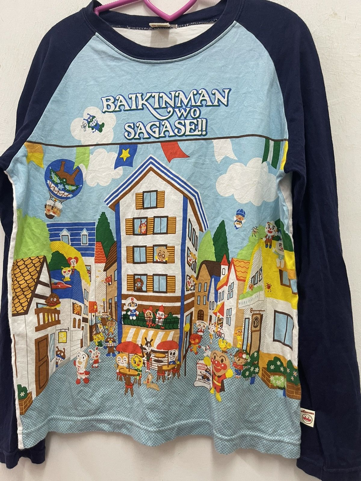 Anime Rare Vintage ANPANMAN Baikinman Wo Sagase Long Sleeve Size US M / EU 48-50 / 2 - 2 Thumbnail