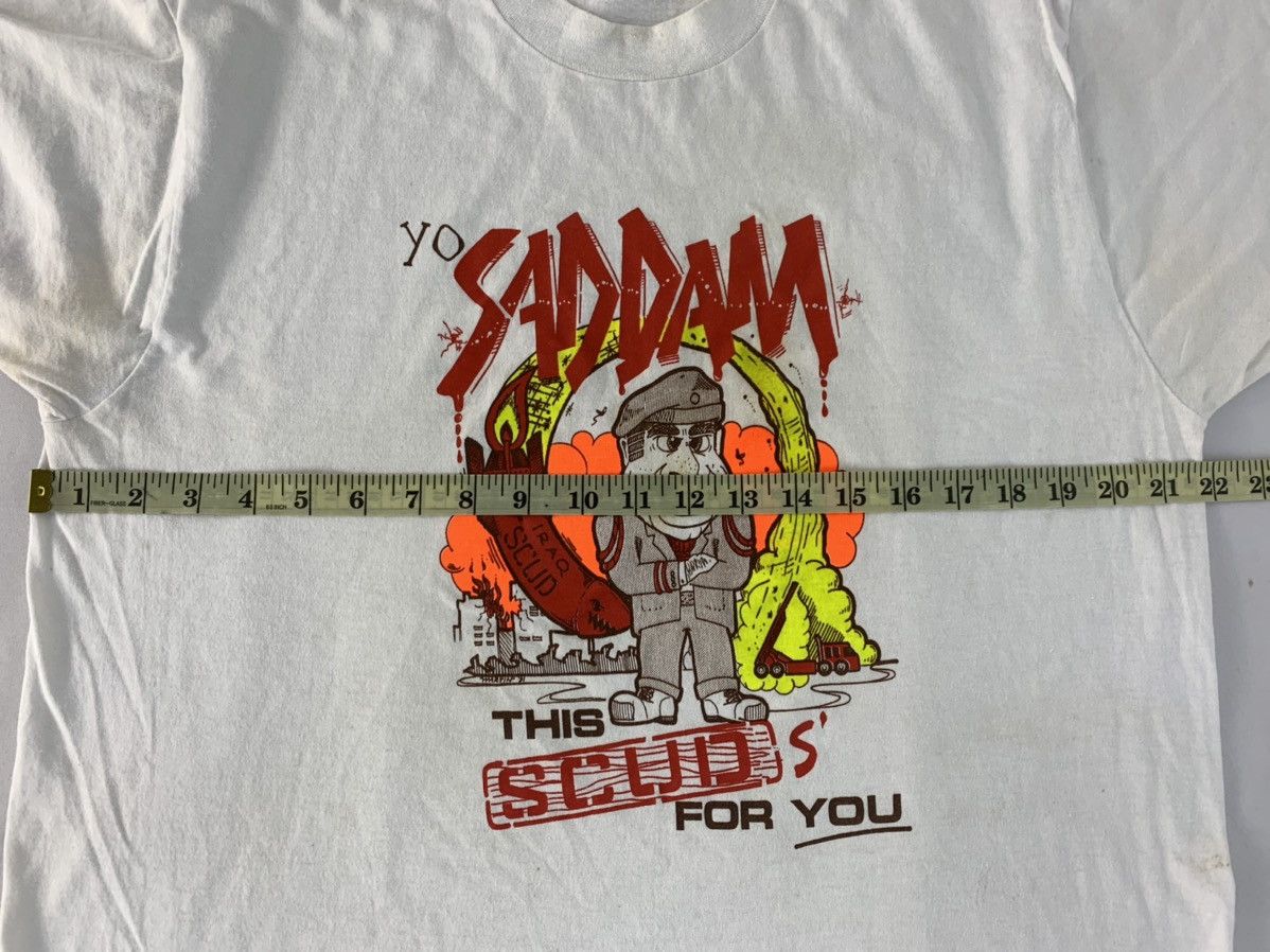Vintage 90s Saddam Hussein This Scud’s For You Iraqi Leader Tee Size US L / EU 52-54 / 3 - 6 Thumbnail