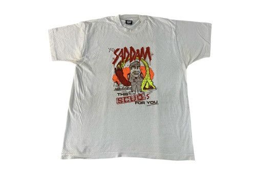 Vintage 90s Saddam Hussein This Scud’s For You Iraqi Leader Tee Size US L / EU 52-54 / 3 - 2 Thumbnail
