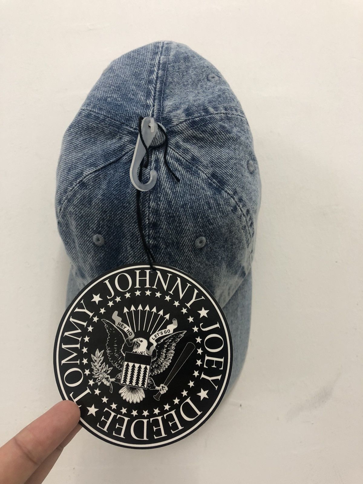 Jean Rare RAMONES Acid Wash Distressed Jeans Trucker Cap Size ONE SIZE - 5 Thumbnail