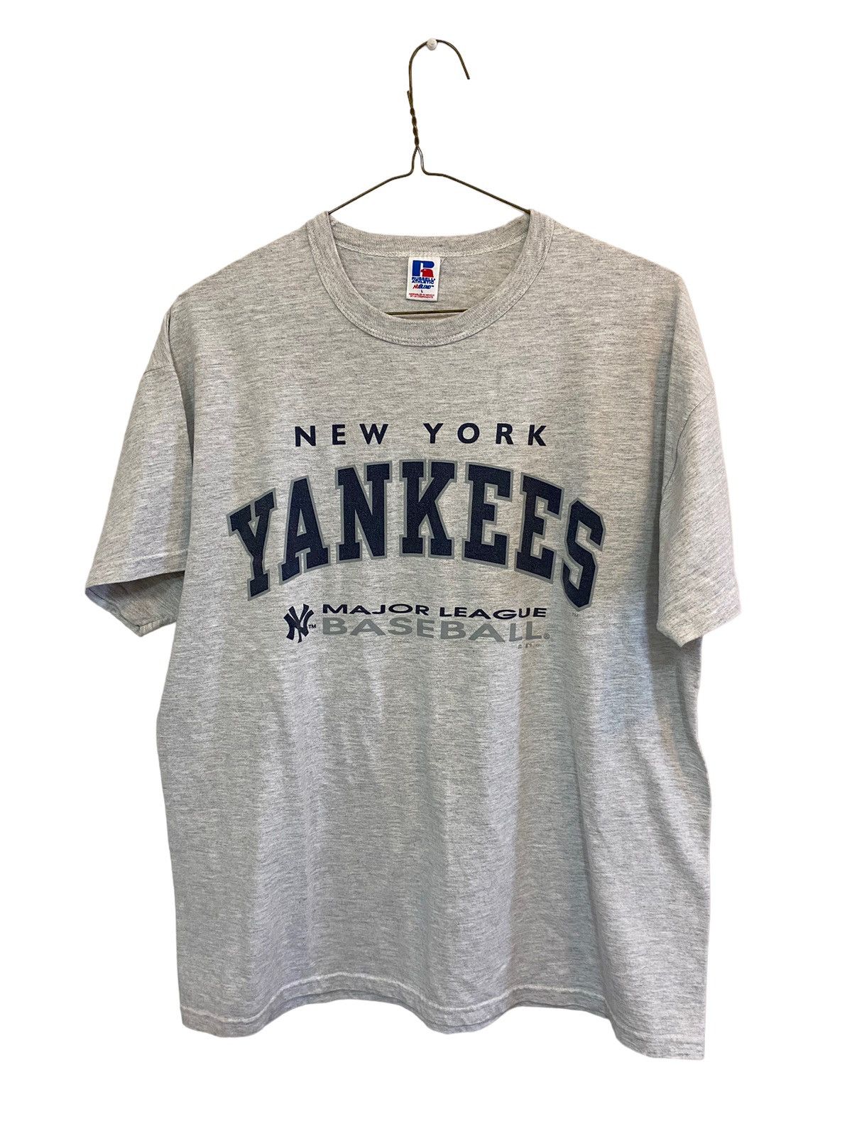 New York Yankees Vintage 2000s New York Yankees MLB Baseball Russell Shirt Size US L / EU 52-54 / 3 - 1 Thumbnail