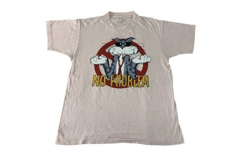 Fruit Of The Loom 90s Fruit Of The Loom No Problem Cat Screen Printed Tee Size US L / EU 52-54 / 3 - 1 Thumbnail