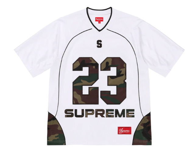 Image of Supreme Perfect Season Football Jersey White Camo 2Xl, Men's