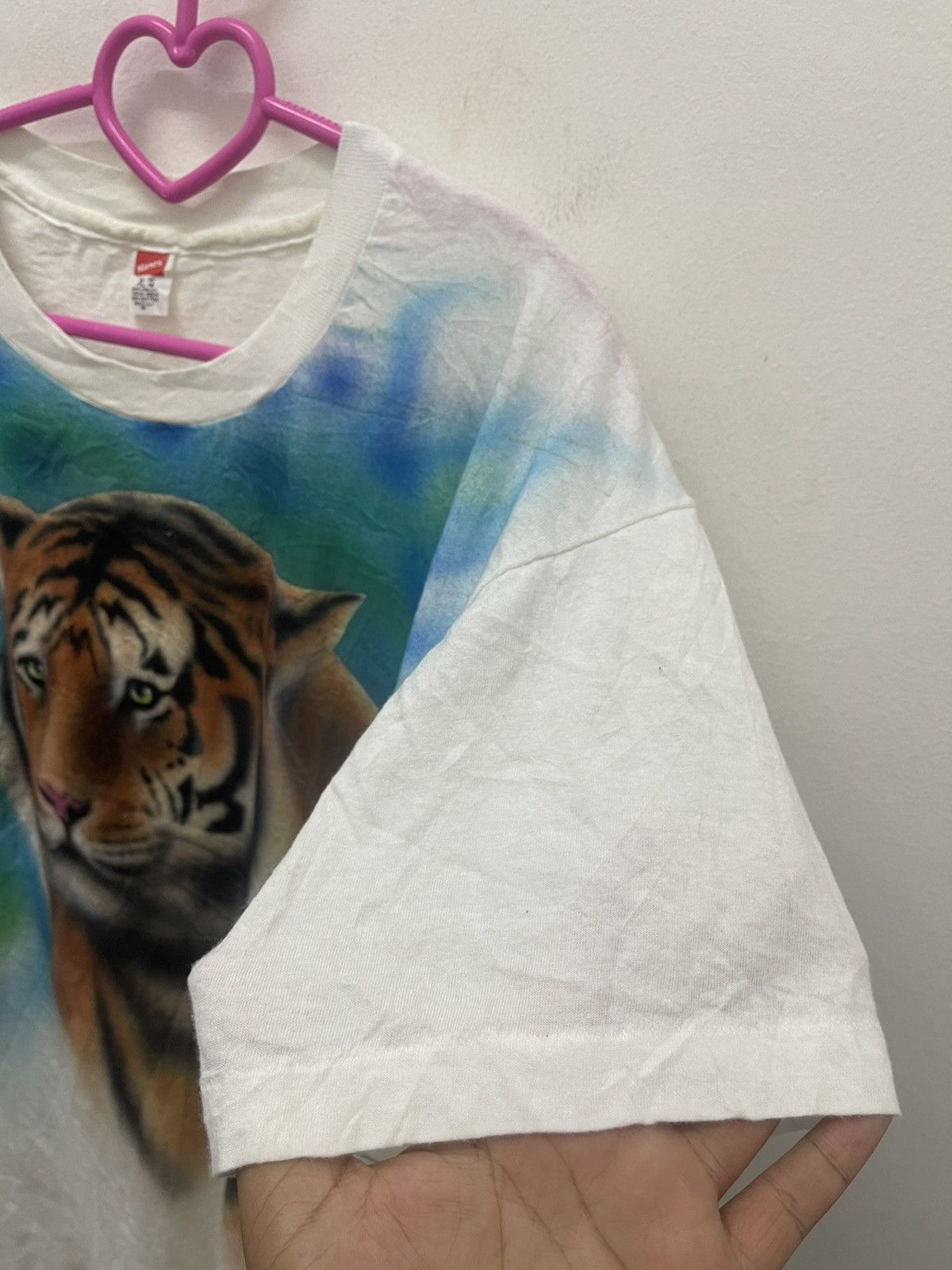 Vintage Rare 80s Vintage Tiger Paint Art Hanes Made in USA Tee Size US XL / EU 56 / 4 - 3 Thumbnail