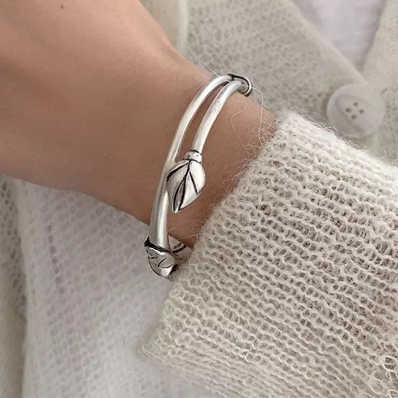 Jewelry Creative Elegant Lotus Bracelet Size ONE SIZE - 2 Thumbnail