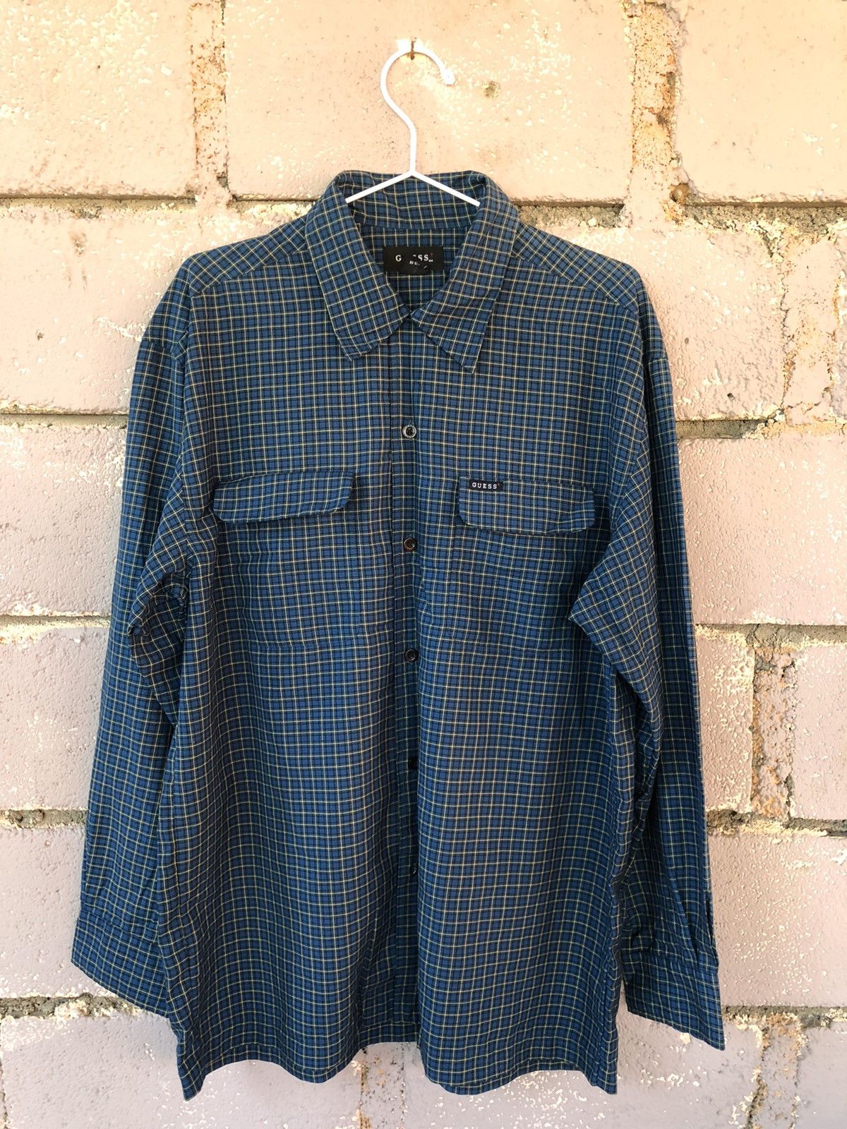 Georges Marciano Rare 90s Vintage GUESS JEANS Pockets Plaid Tartan Shirt Size US M / EU 48-50 / 2 - 1 Thumbnail