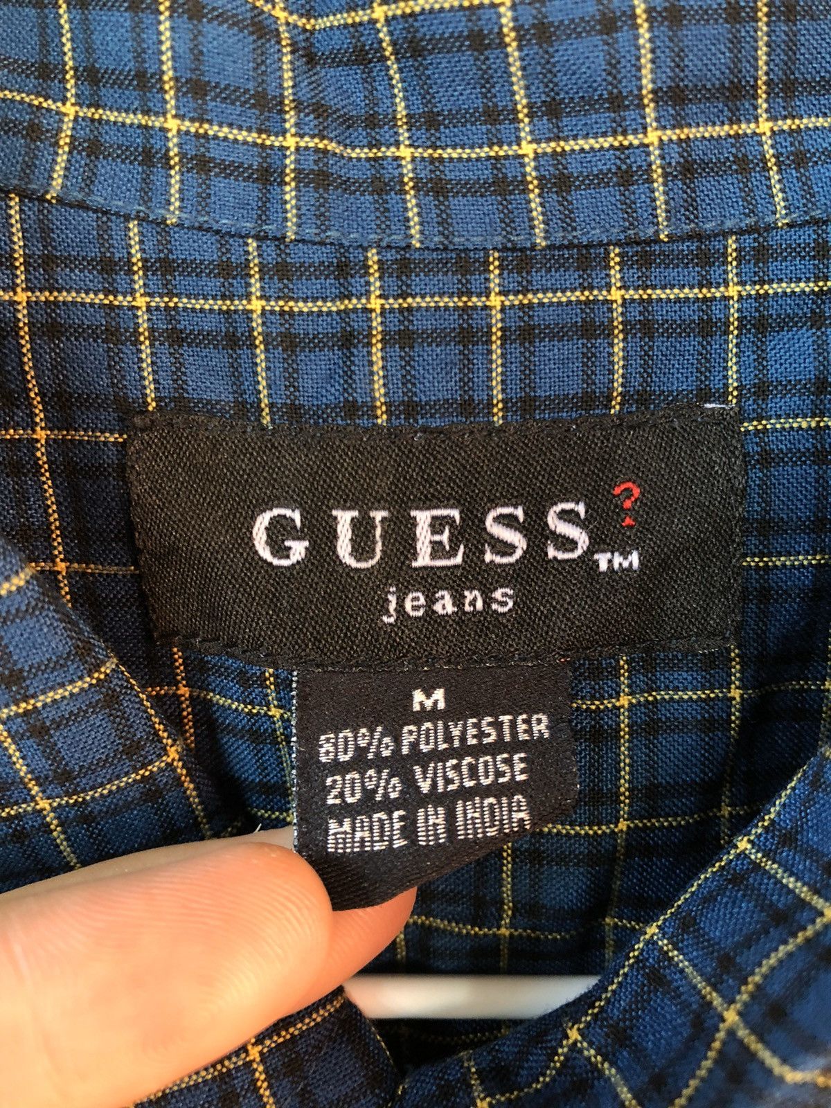 Georges Marciano Rare 90s Vintage GUESS JEANS Pockets Plaid Tartan Shirt Size US M / EU 48-50 / 2 - 2 Thumbnail
