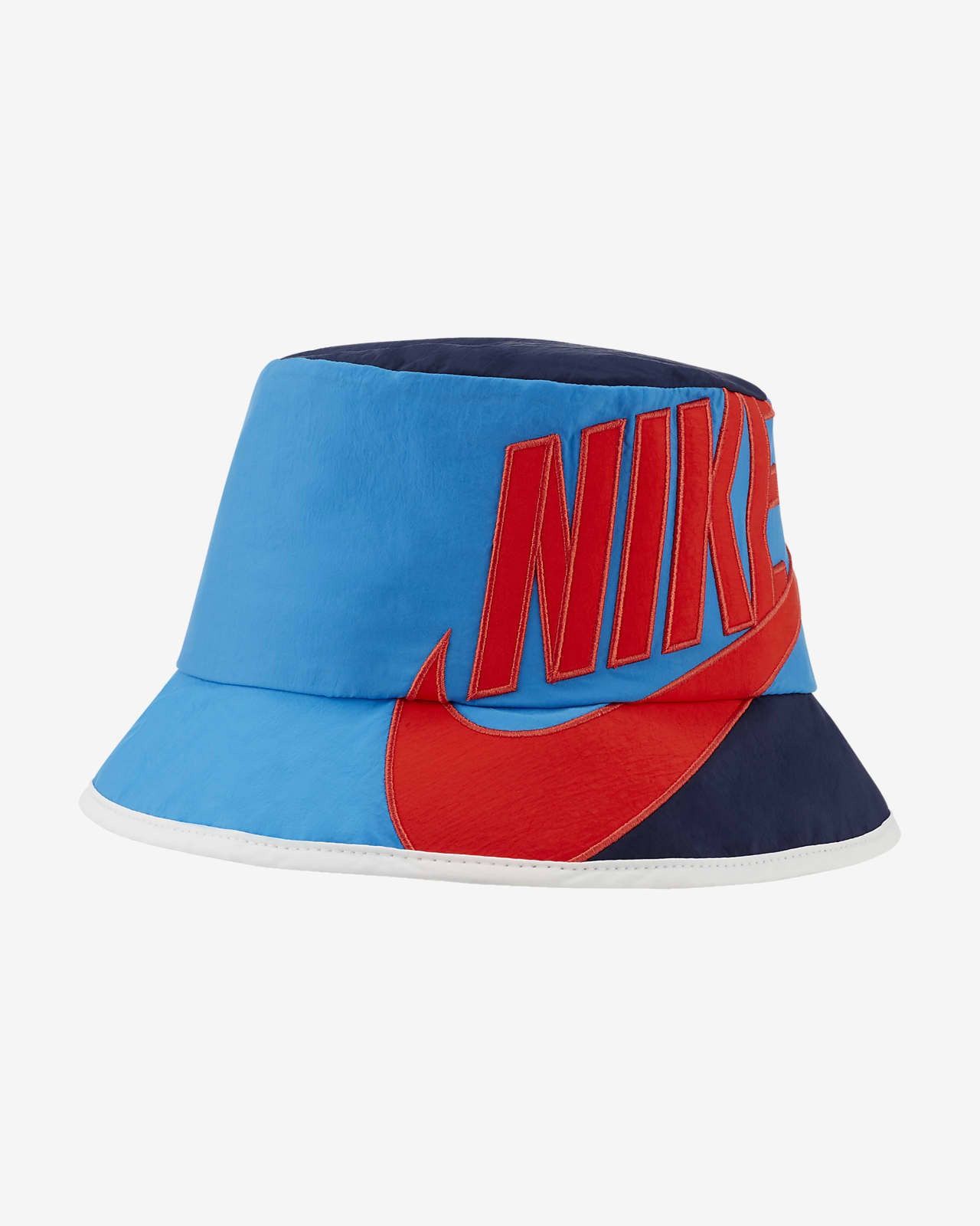 Nike Rare NIKE Swoosh Spell Out Big Logo Bucket Hat Size ONE SIZE - 2 Thumbnail