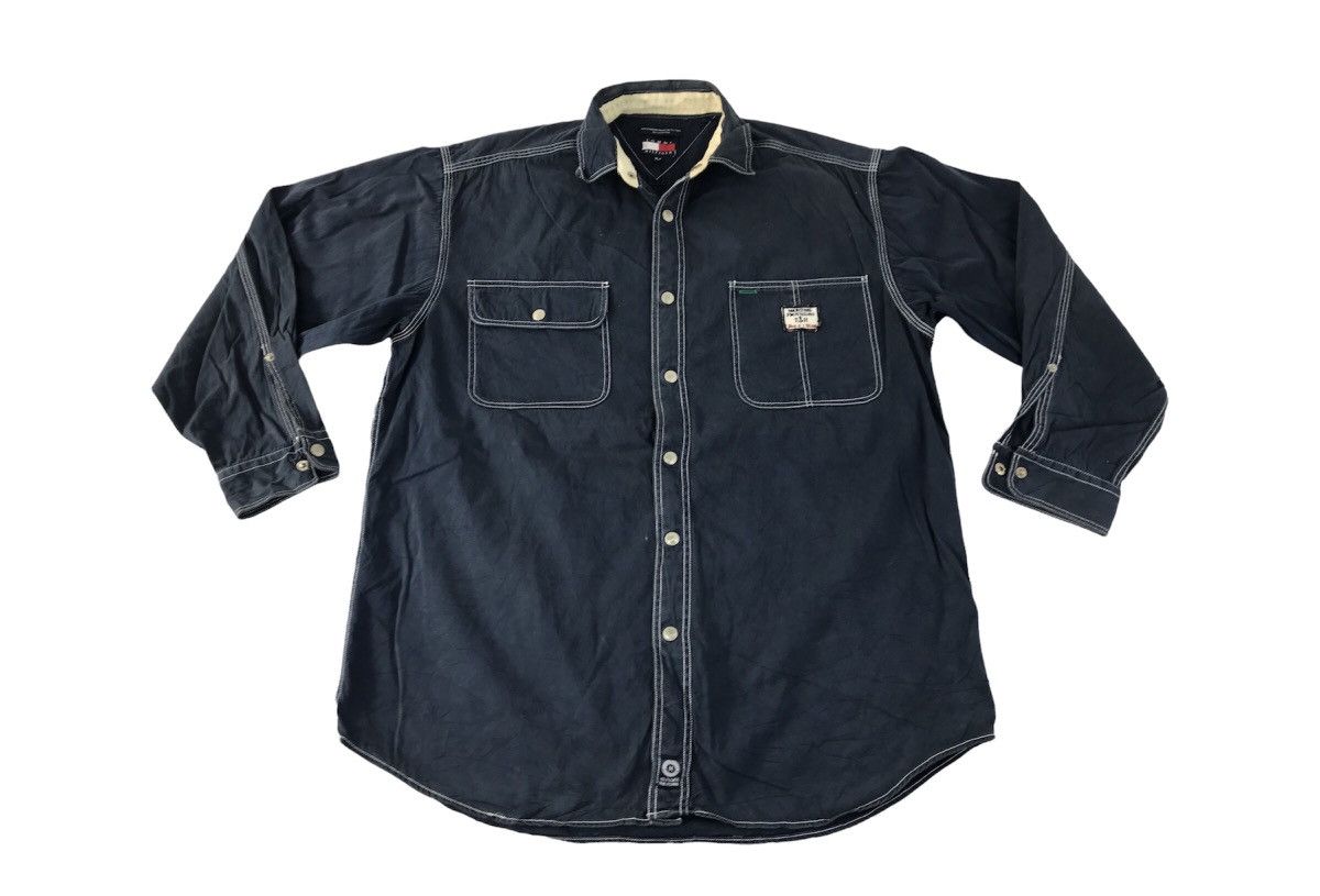 Tommy Hilfiger × Vintage Tommy Hilfiger Khakis Button Up Shirt Classic Fashion Size US M / EU 48-50 / 2 - 1 Thumbnail