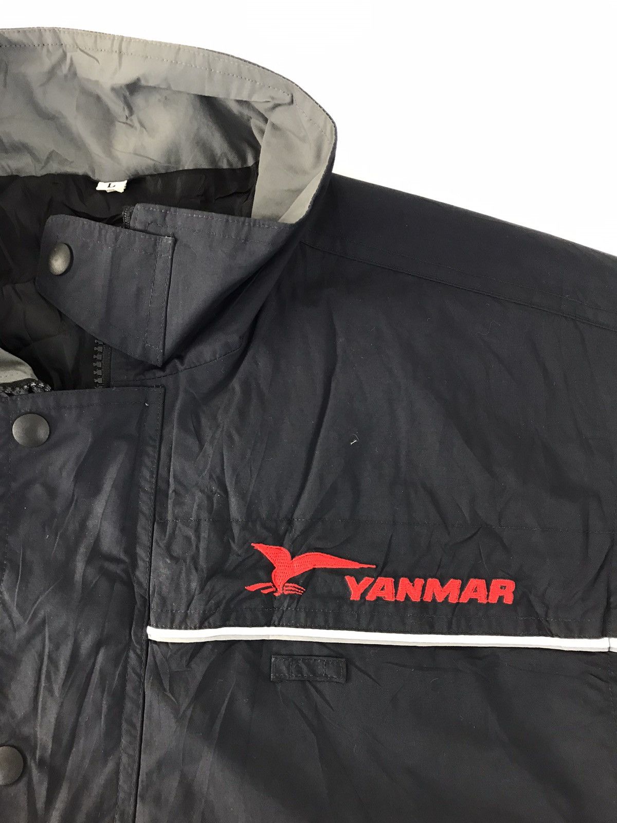 Japanese Brand × Vintage Yanmar Quilted Jacket Zipper Snap Button Size US XL / EU 56 / 4 - 4 Thumbnail