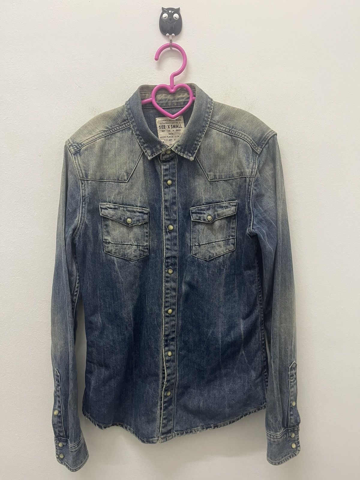Allsaints Rare ALLSAINTS Spitalfields Denim Jeans Snap Button Size US XS / EU 42 / 0 - 1 Thumbnail
