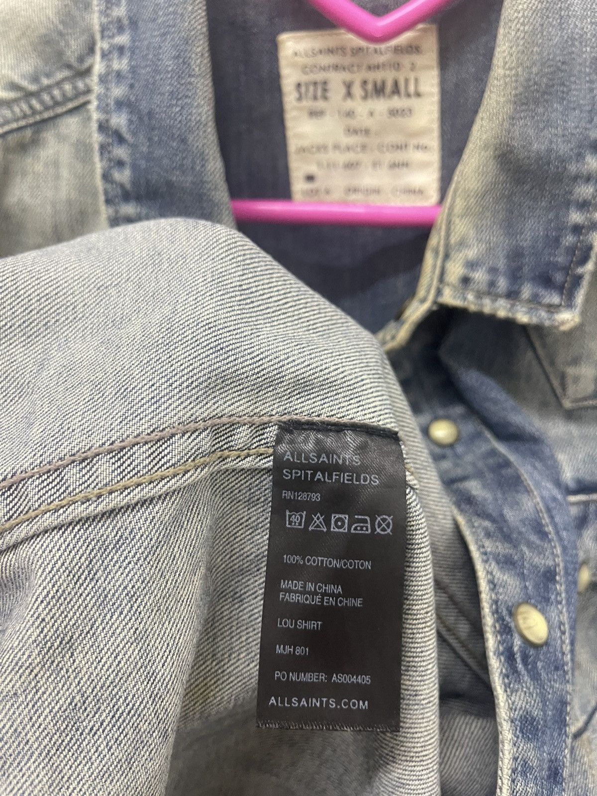 Allsaints Rare ALLSAINTS Spitalfields Denim Jeans Snap Button Size US XS / EU 42 / 0 - 6 Thumbnail