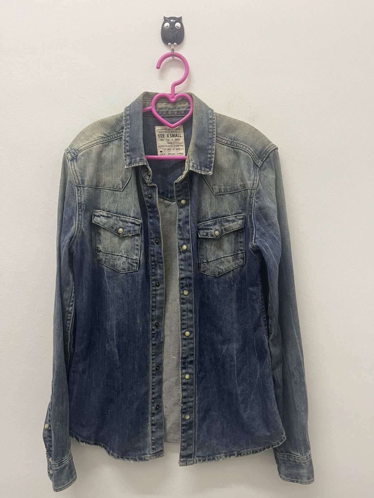 Allsaints Rare ALLSAINTS Spitalfields Denim Jeans Snap Button Size US XS / EU 42 / 0 - 4 Thumbnail