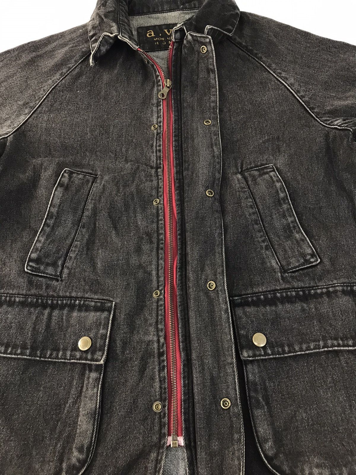 Designer × Michel Klein v.v Michel Klein Paris Homme Black Denim Style Jacket Coat Size US M / EU 48-50 / 2 - 4 Thumbnail