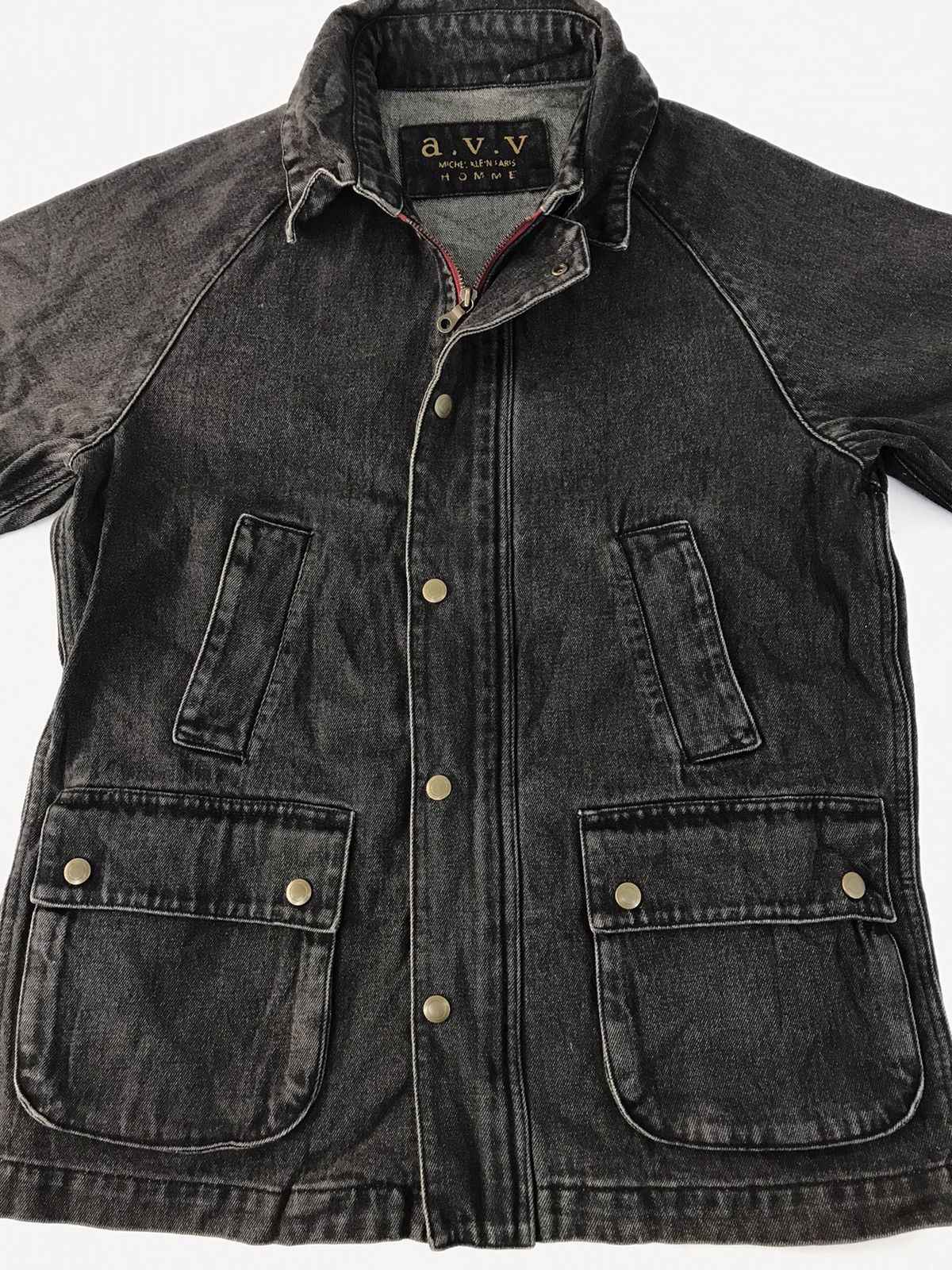 Designer × Michel Klein v.v Michel Klein Paris Homme Black Denim Style Jacket Coat Size US M / EU 48-50 / 2 - 3 Thumbnail