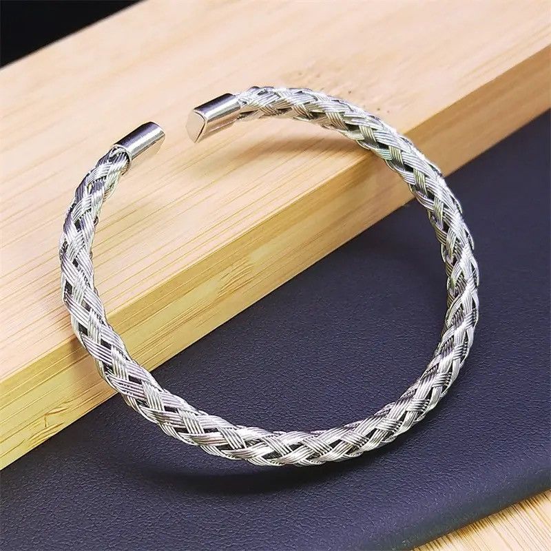 Jewelry Braid Stainless Steel Woven Bracelet Size ONE SIZE - 1 Thumbnail