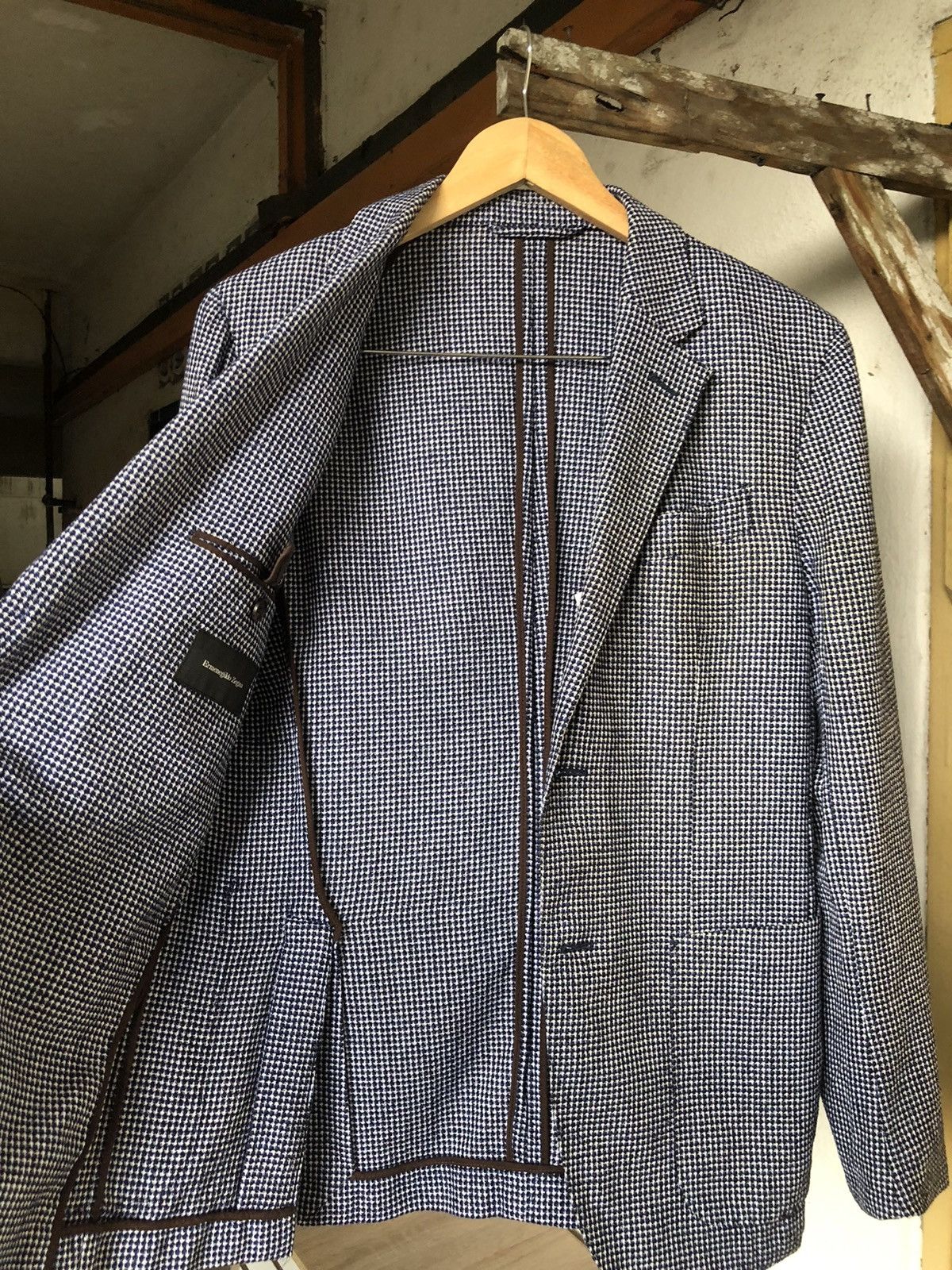 Ermenegildo Zegna Vintage Ermenegildo Zegna Tweed Single Breasted Blazer Size US M / EU 48-50 / 2 - 21 Thumbnail