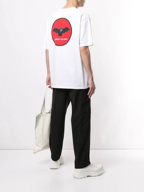 image of Undercover Vampire Airlines T Shirt in White, Men's (Size Medium)