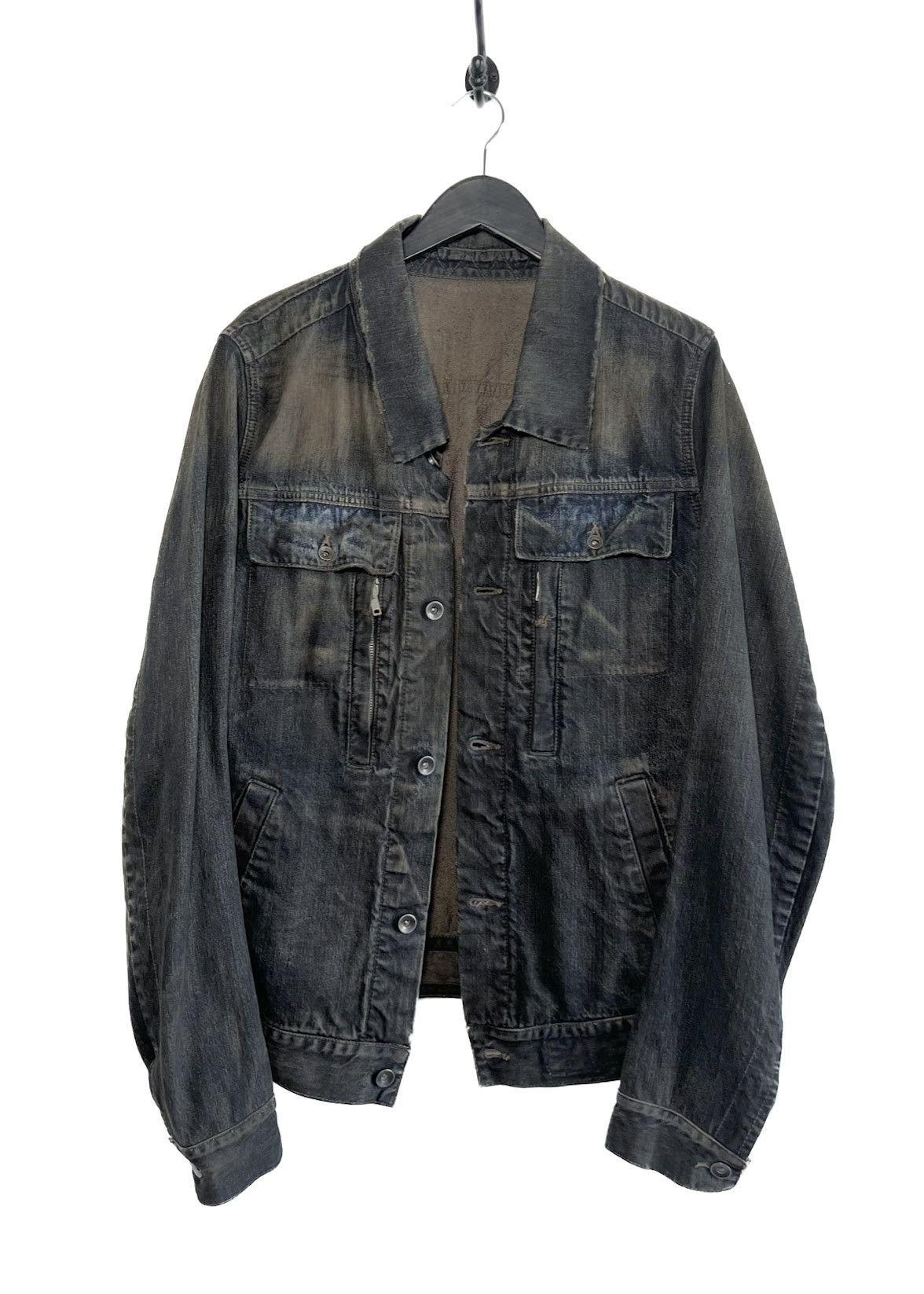 Rick Owens DRKSHDW Dark Washed Blue Denim Jacket