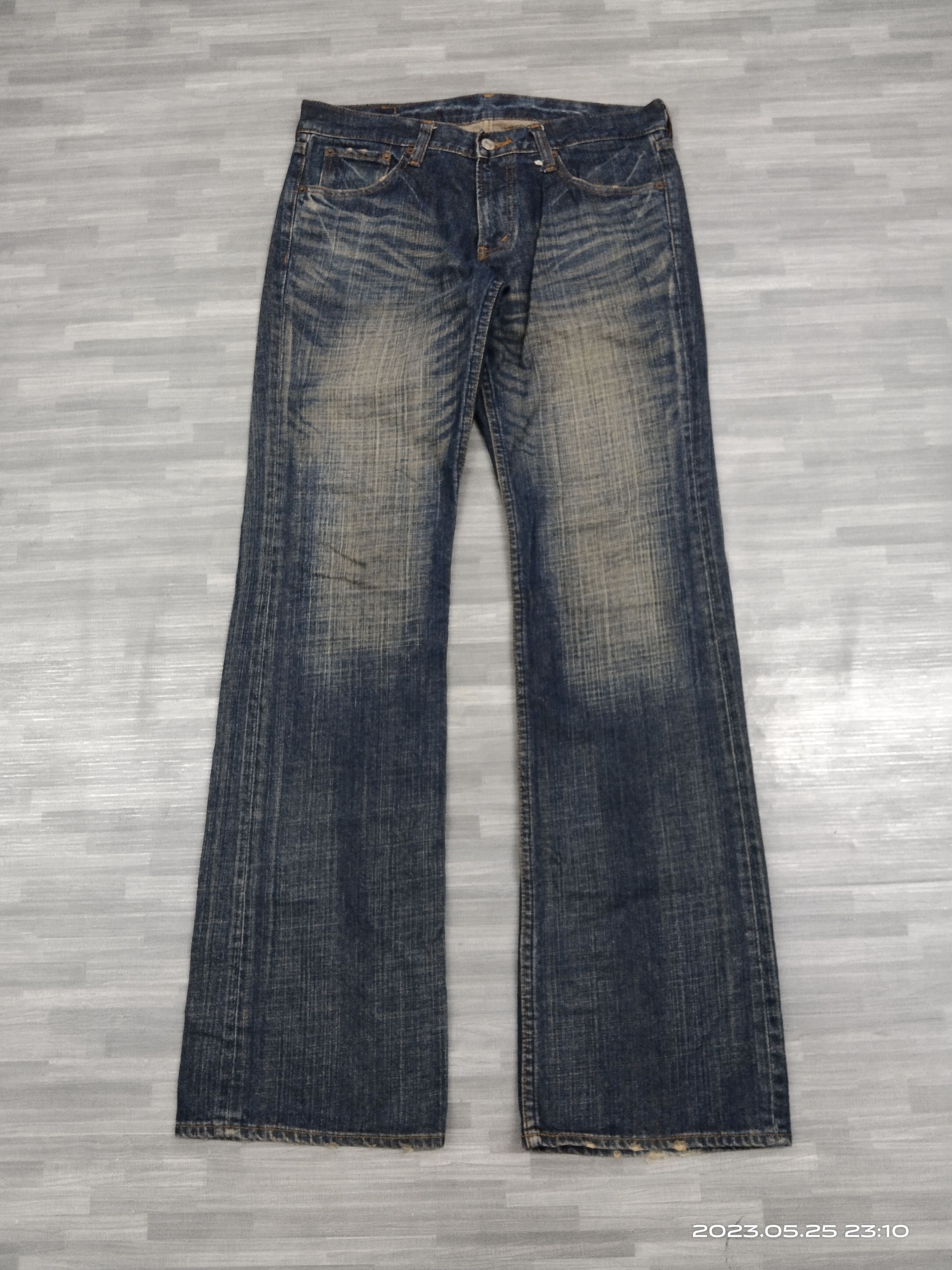 Japanese Brand FLARE SICK CRACKWASH BOBSON DENIM PANTS Size US 30 / EU 46 - 2 Thumbnail