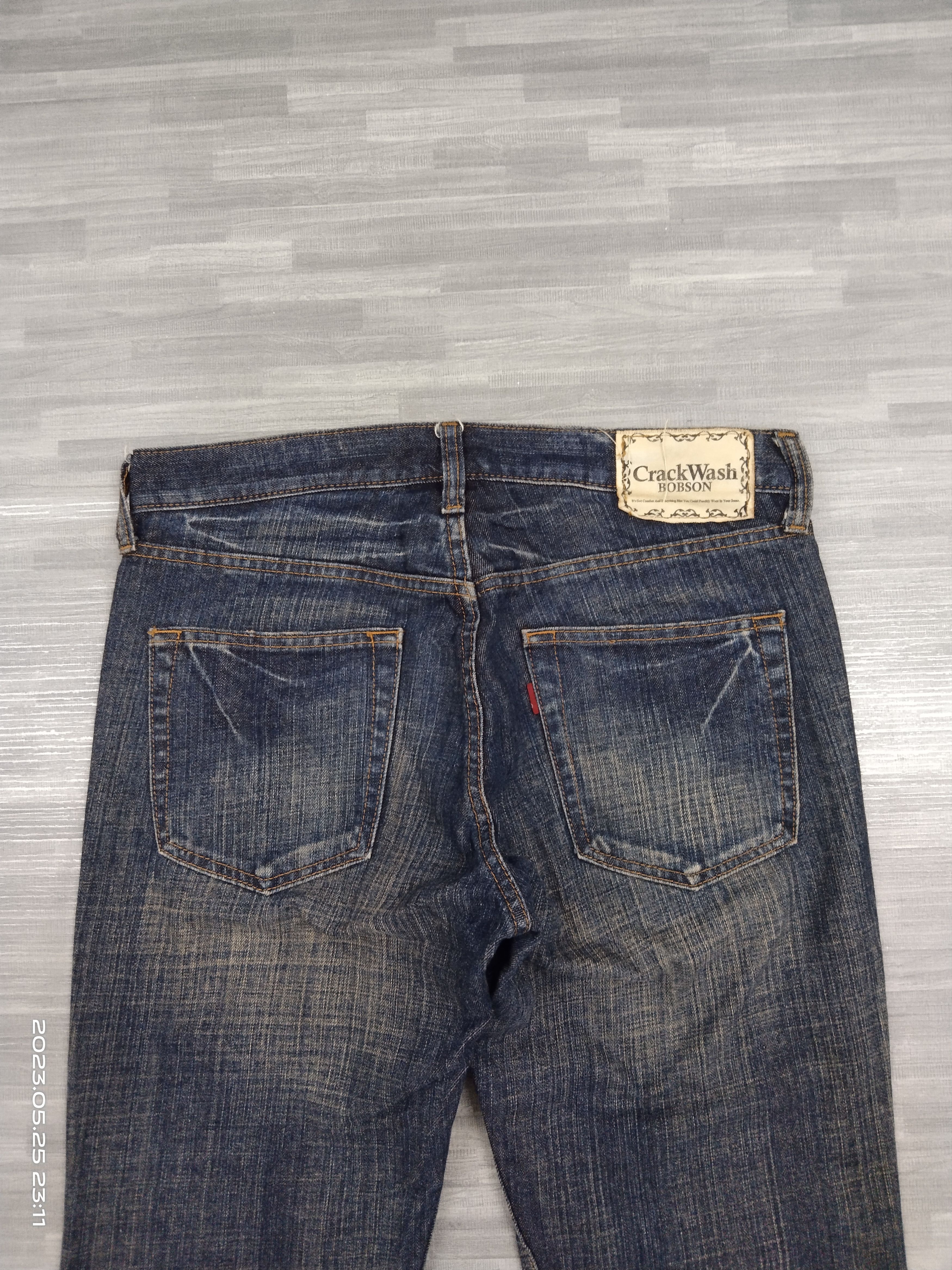 Japanese Brand FLARE SICK CRACKWASH BOBSON DENIM PANTS Size US 30 / EU 46 - 5 Thumbnail